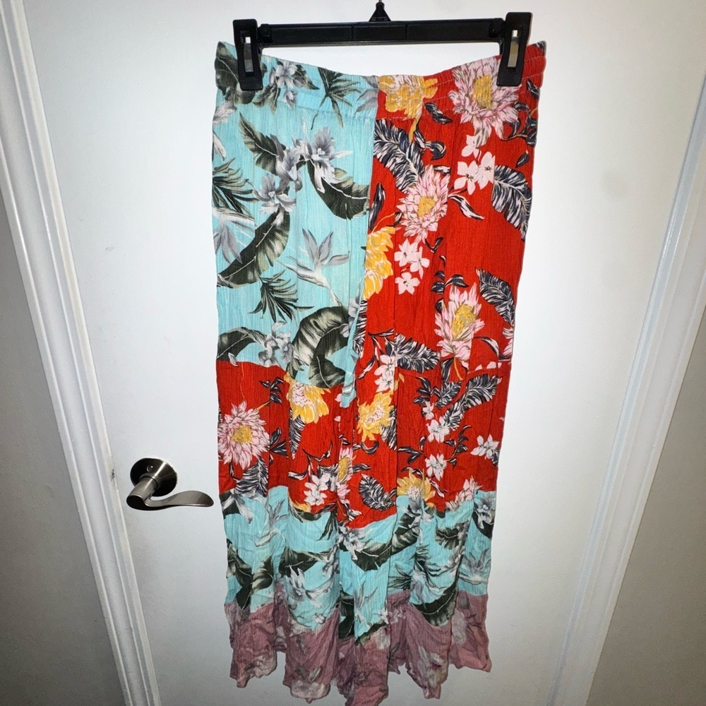 NWOT Sacred Threads Multicolor Floral Patchwork Pants - Picture 6 of 9